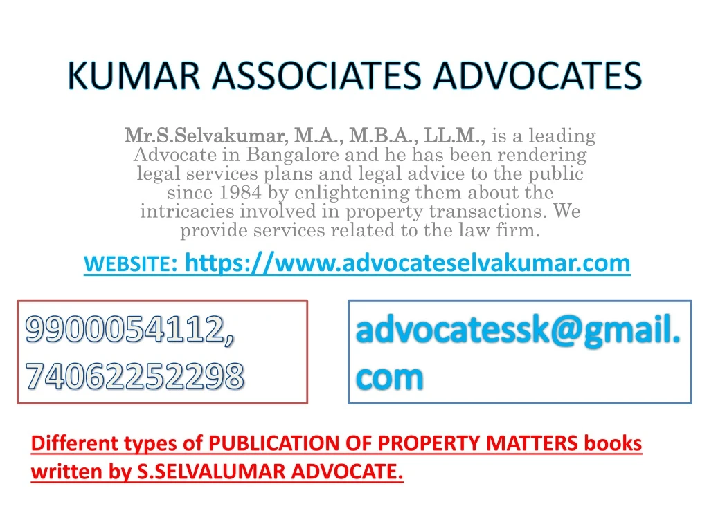 kumar associates advocates