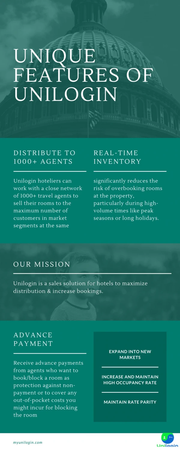 Unique features of Unilogin | Sales marketing of hotel