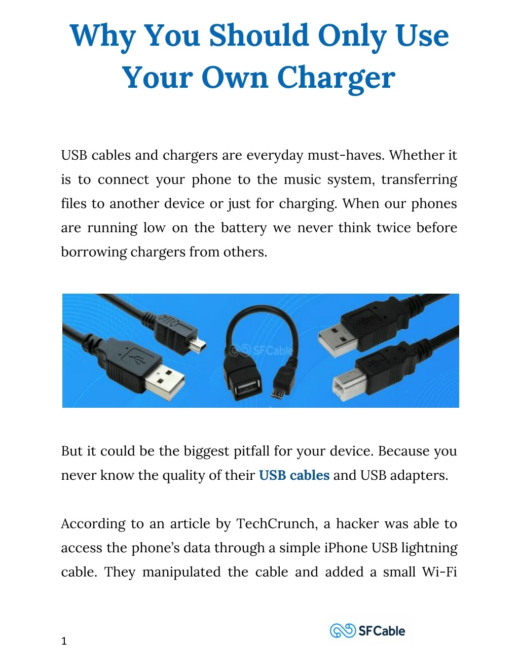 why you should only use your own charger