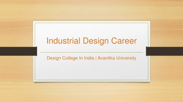 Industrial Design Career - Avantika University