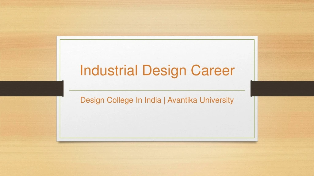industrial design career