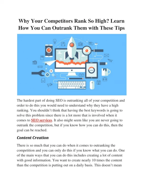 Why Your Competitors Rank So High? Learn How You Can Outrank Them with These Tips