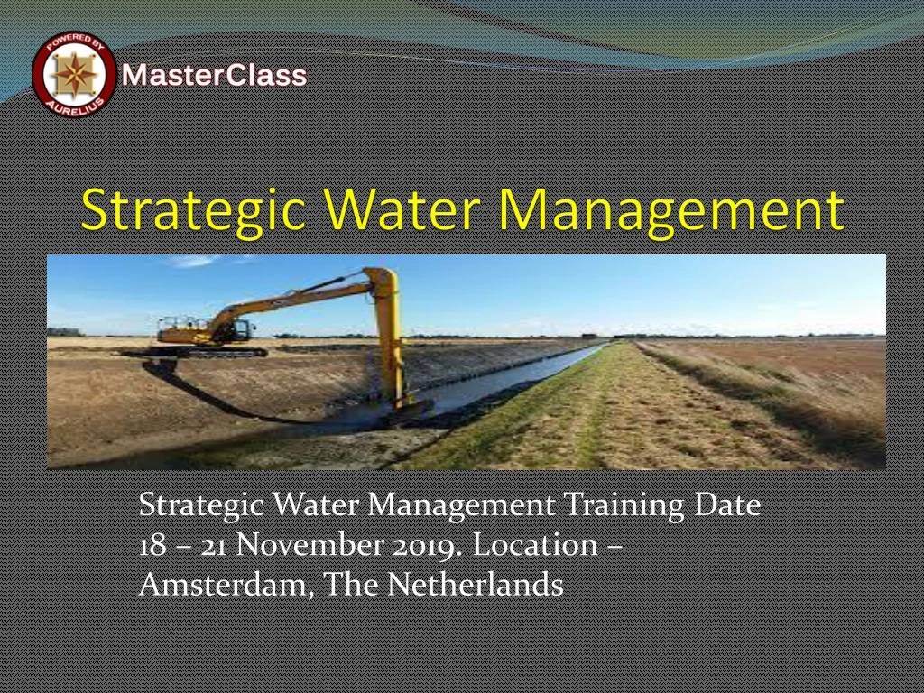 strategic water management