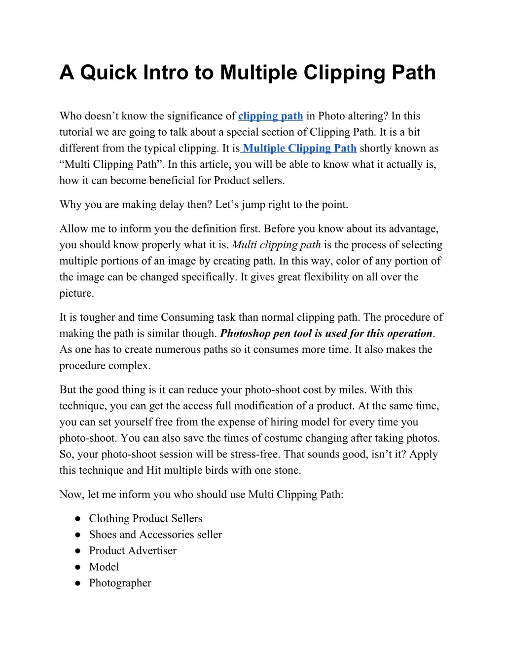 a quick intro to multiple clipping path