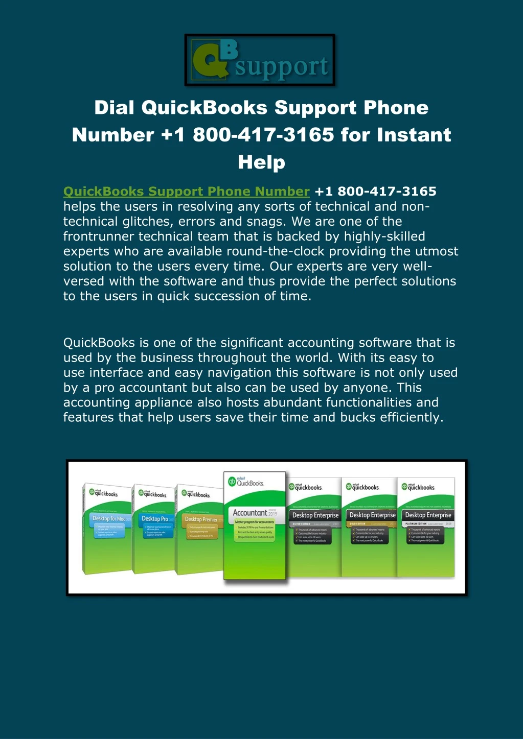 dial quickbooks support phone number