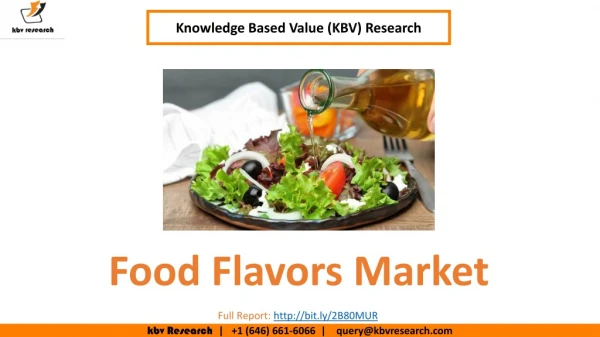 Food Flavors Market Size- KBV Research