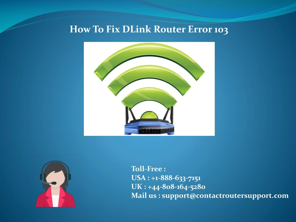 how to fix dlink router error 103