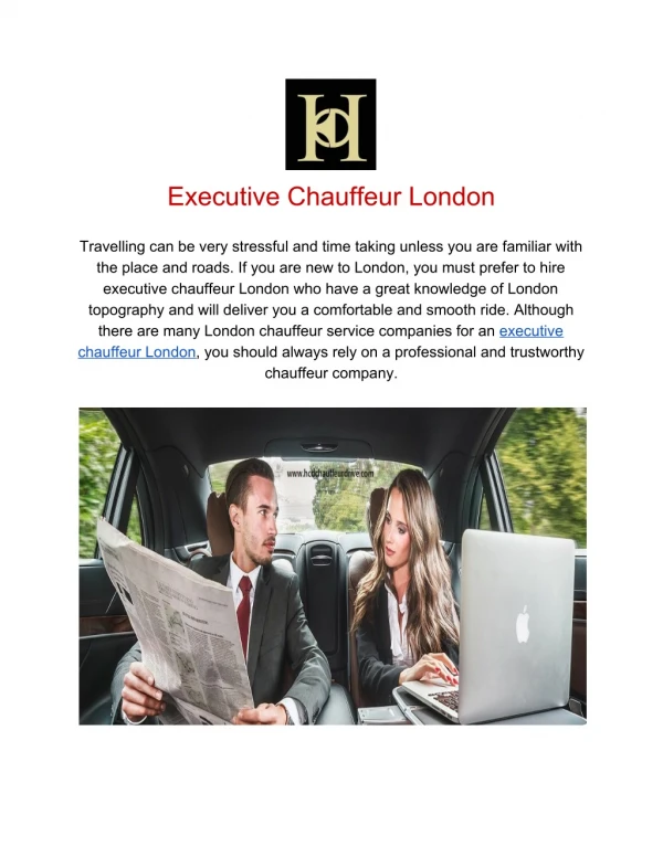 Executive Chauffeur London