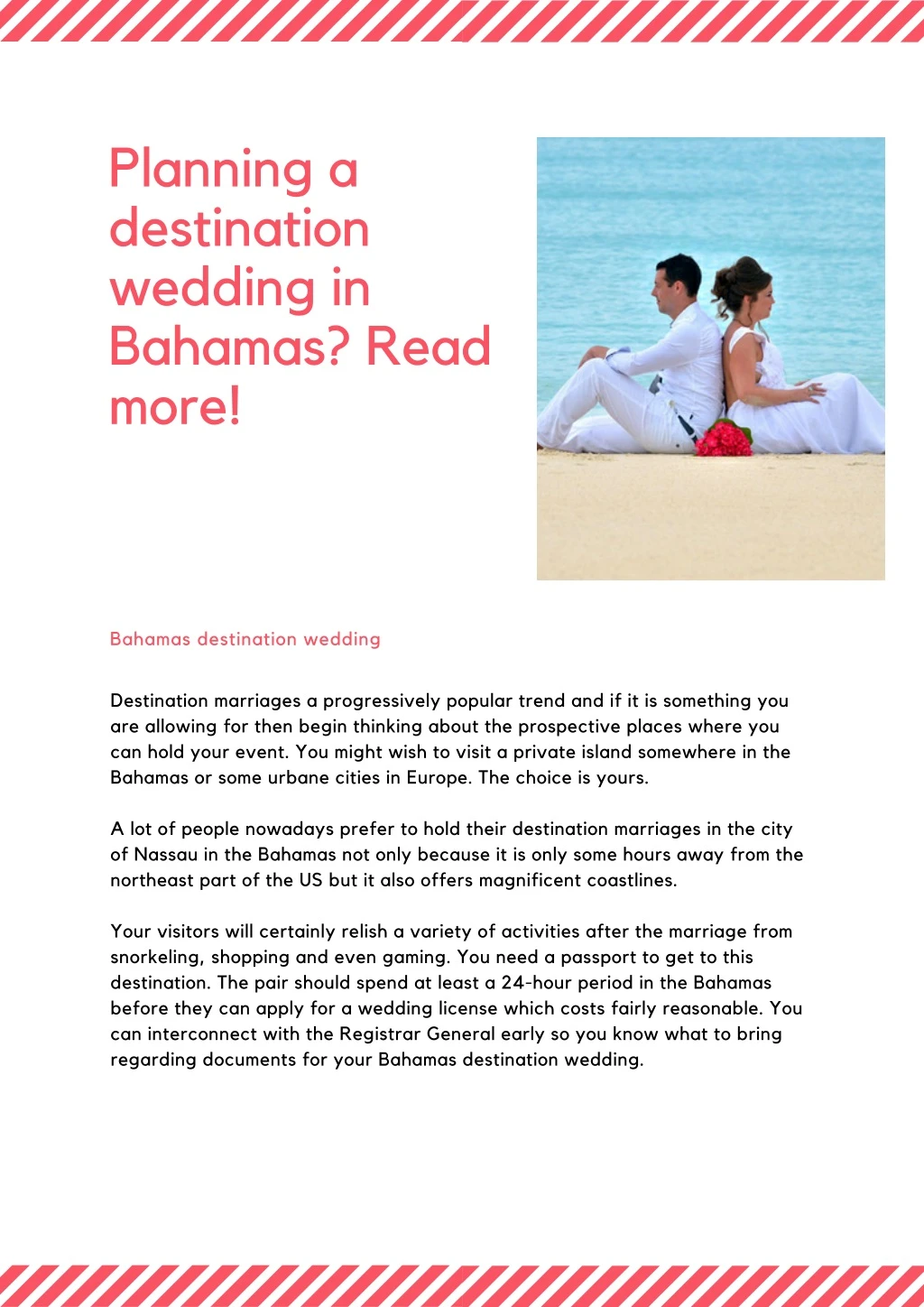 planning a destination wedding in bahamas read
