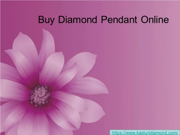 Buy Diamond Pendant Online