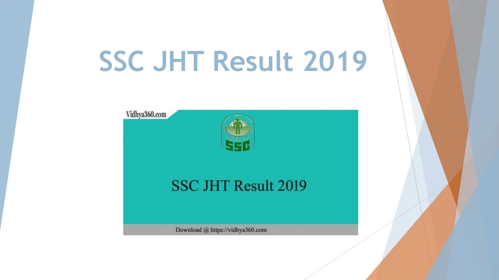 ssc jht result 2019