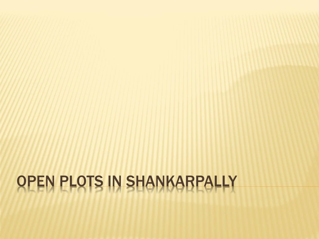 open plots in shankarpally