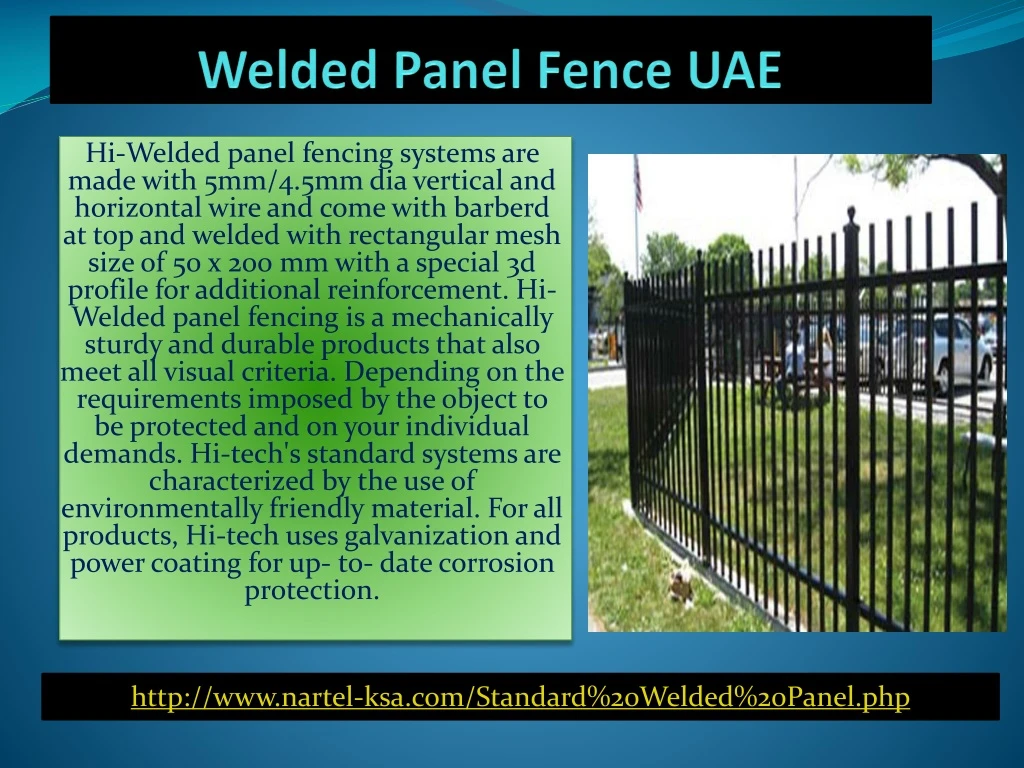 welded panel fence uae