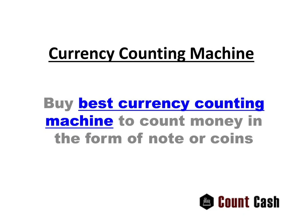 currency counting machine