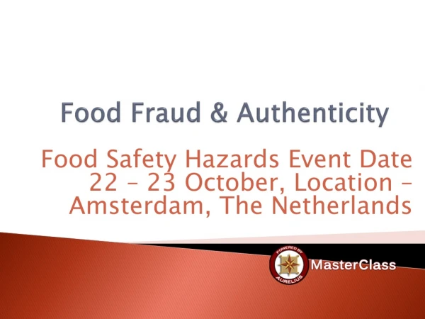food fraud authenticity