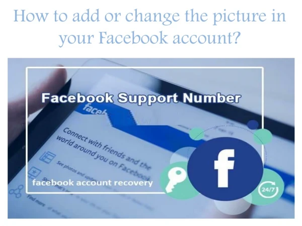 How to add or change the picture in your Facebook account?