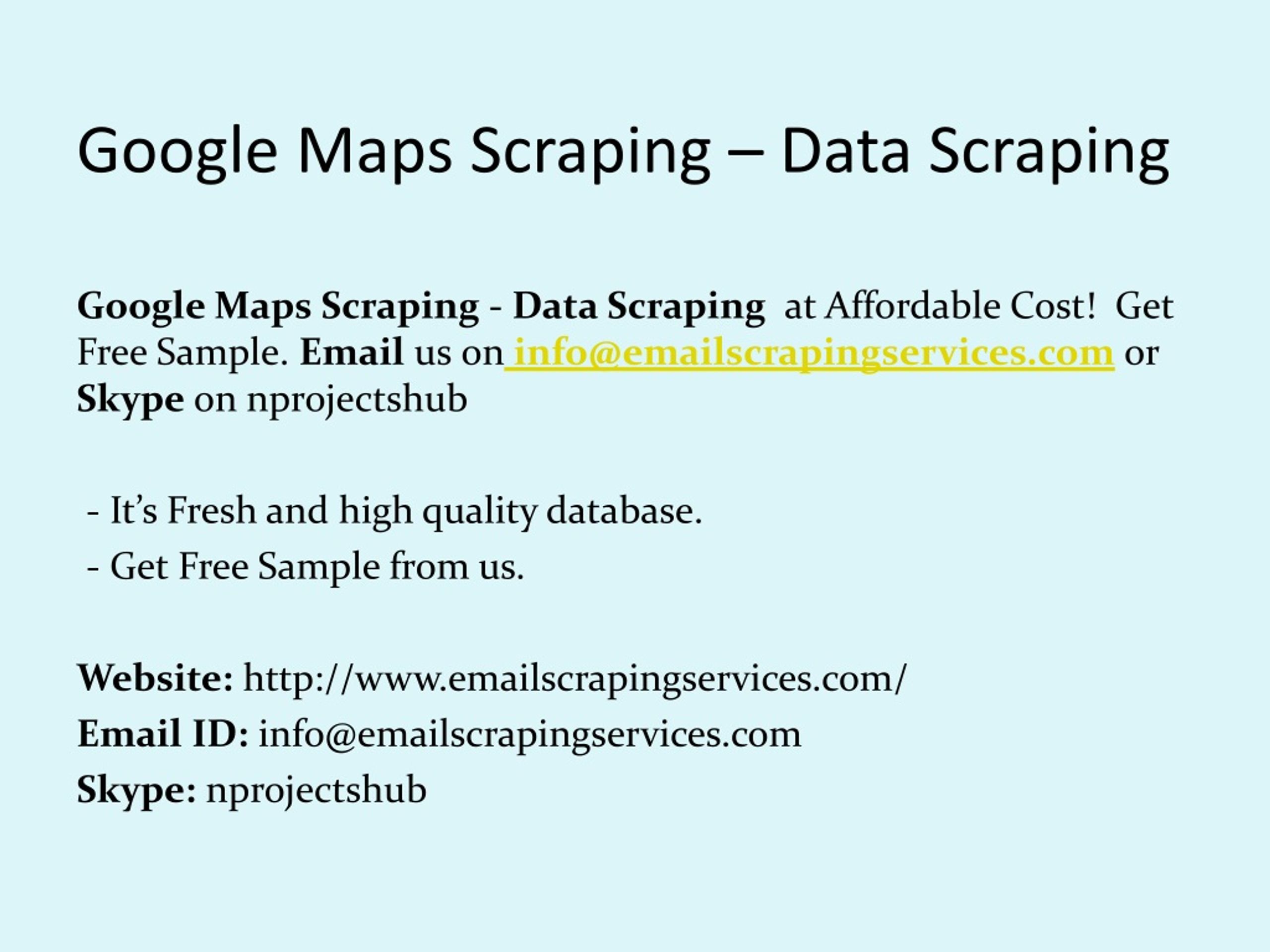 PPT - Google Maps Scraping PowerPoint Presentation, free download - ID ...