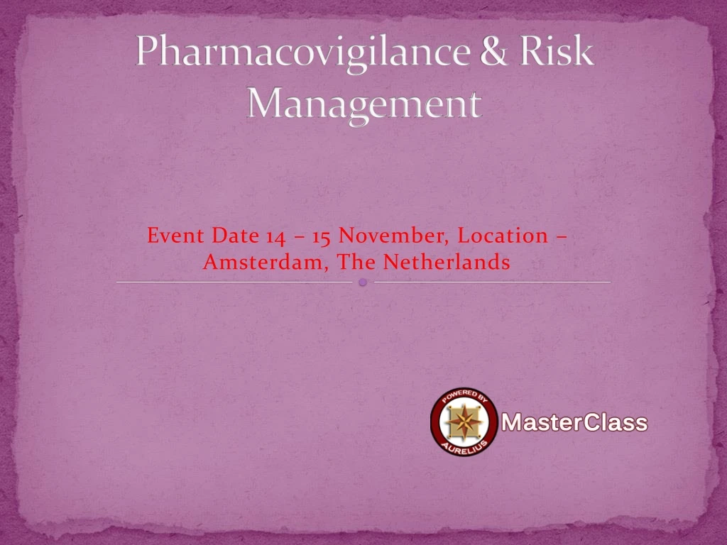 pharmacovigilance risk management