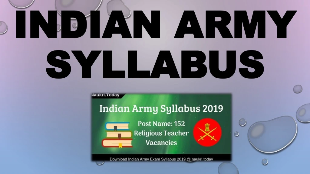 indian army syllabus