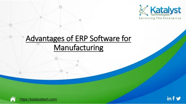 Advantages of ERP Software for Manufacturing
