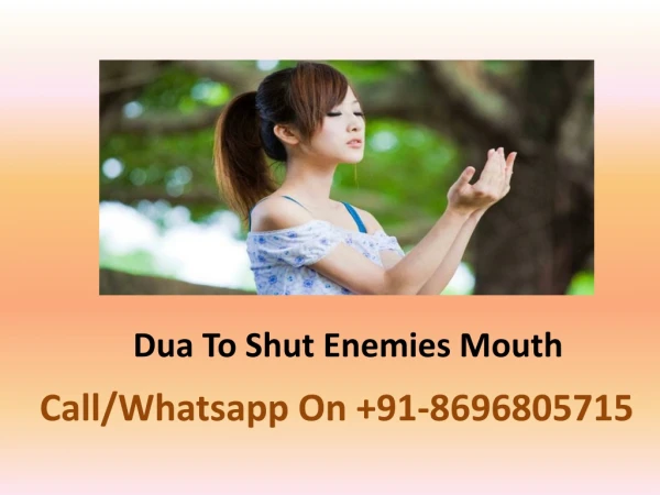 Dua To Shut Enemies Mouth