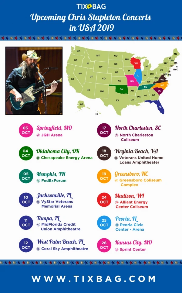 Upcoming Chris Stapleton Concerts in USA 2019 | TixBag