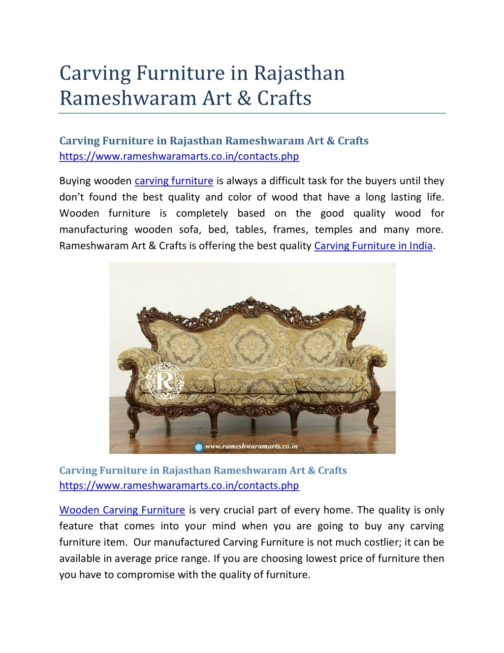 carving furniture in rajasthan rameshwaram