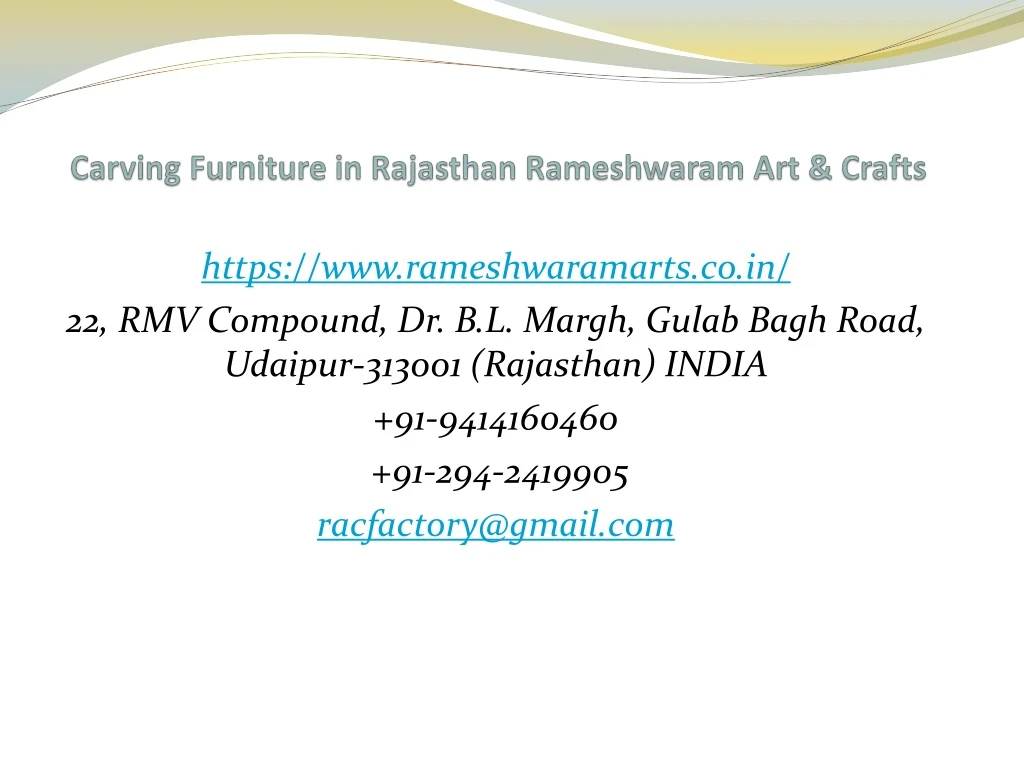 carving furniture in rajasthan rameshwaram art crafts