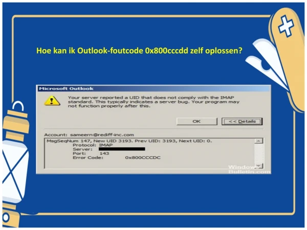 Hoe kan ik Outlook-foutcode 0x800cccdd zelf oplossen?