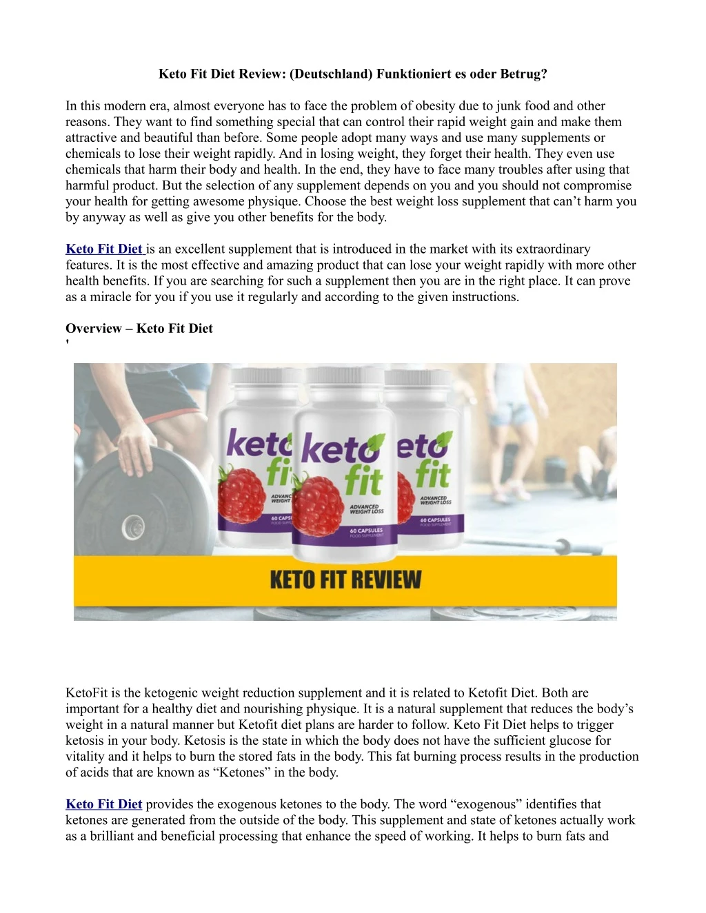 keto fit diet review deutschland funktioniert