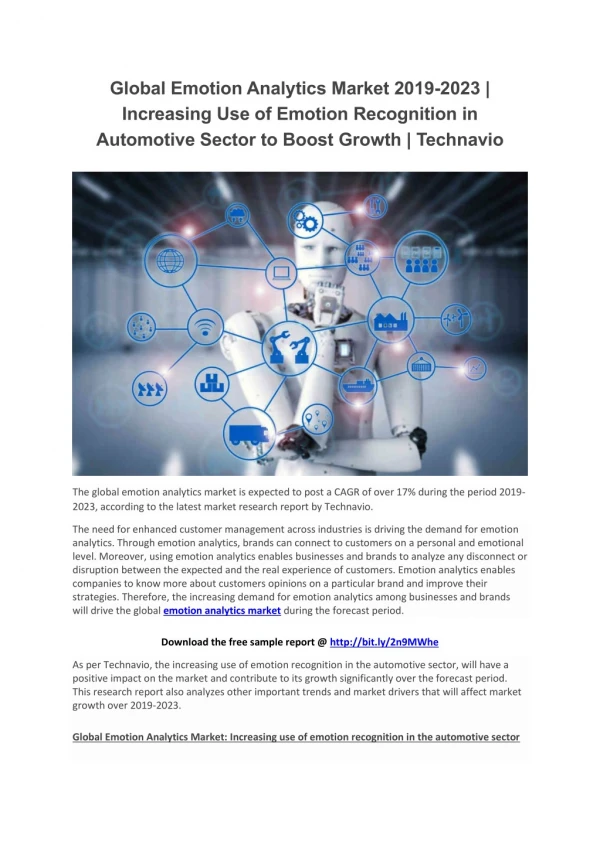 global emotion analytics market 2019 2023
