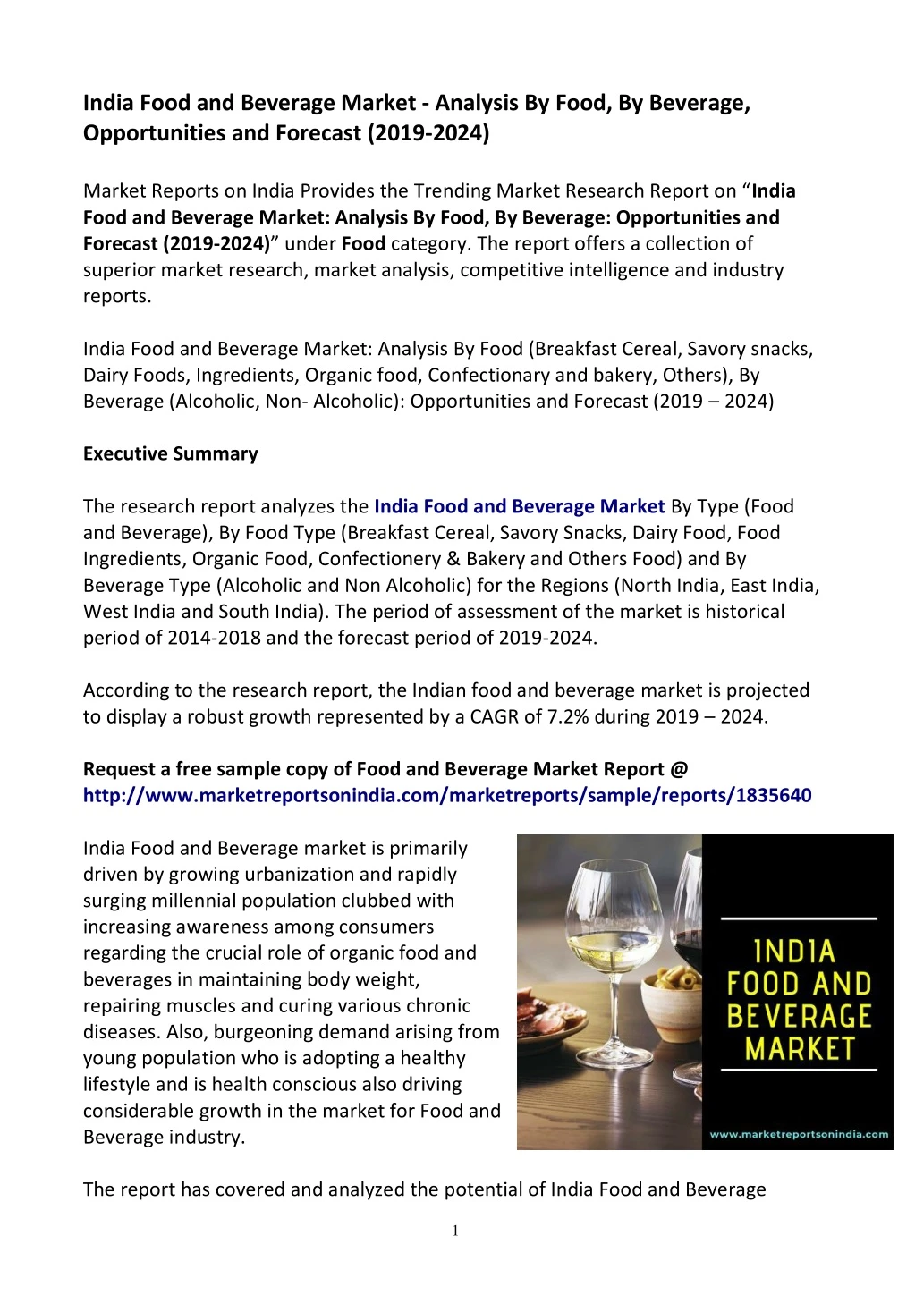 india food and beverage market analysis by food