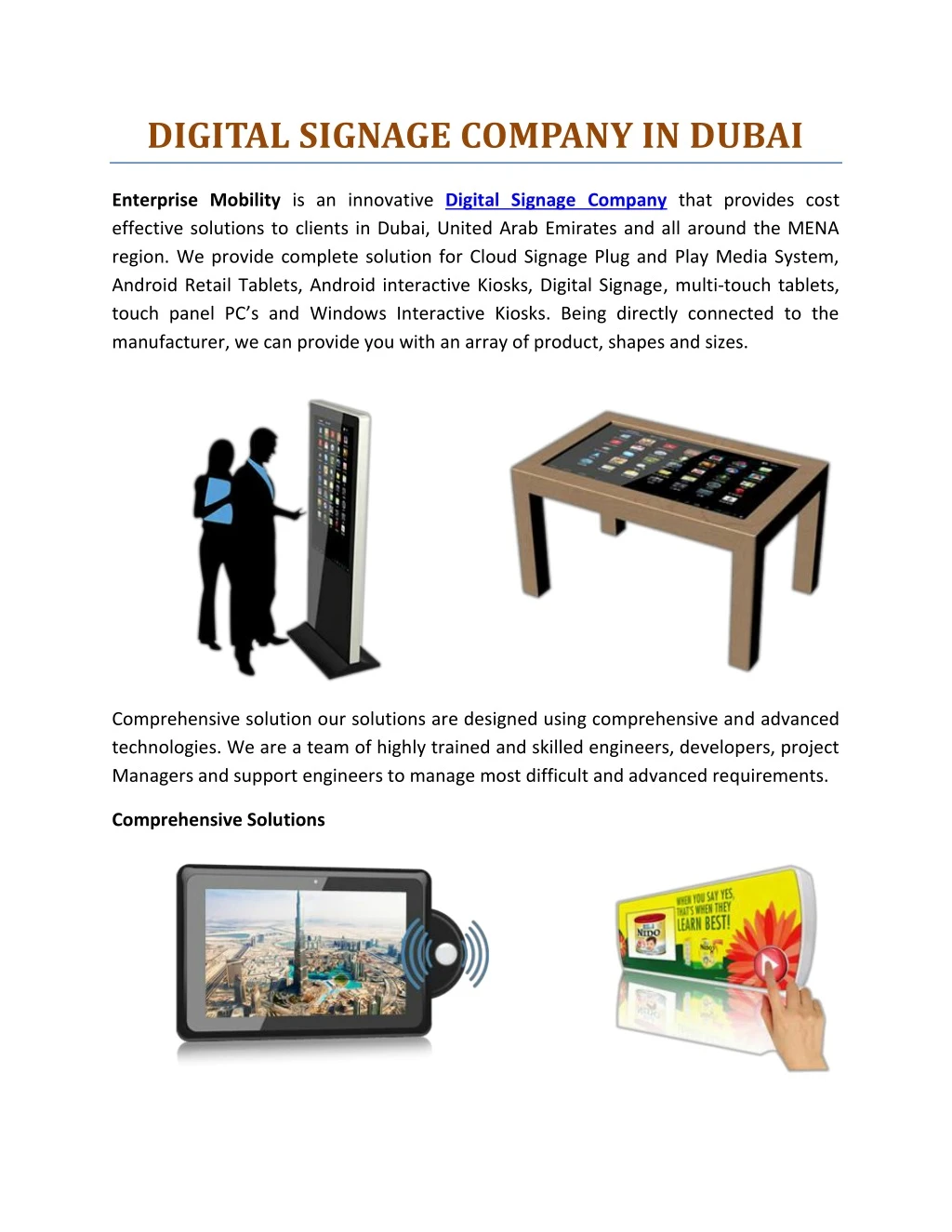 digital signage company in dubai