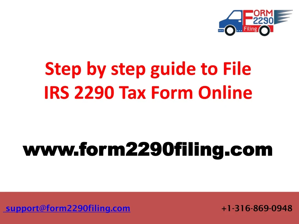step by step guide to file irs 2290 tax form