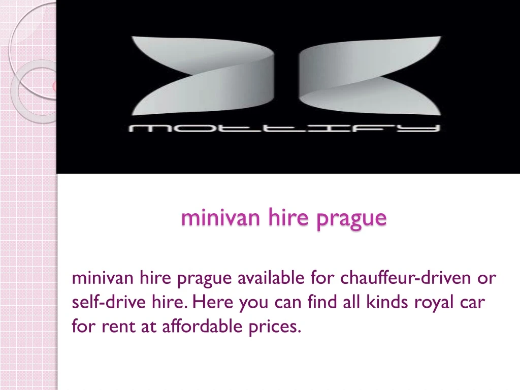 minivan hire prague