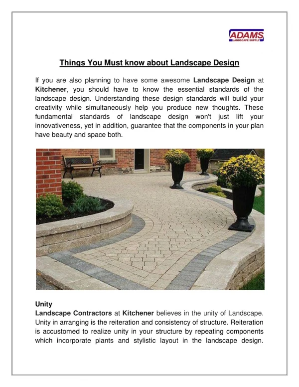 Things You Must know about Landscape Design