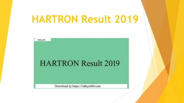 HARTRON Result 2019 | Download HARTRON DEO Exam Result 2019