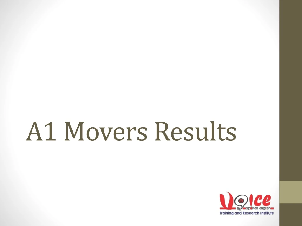 a1 movers results