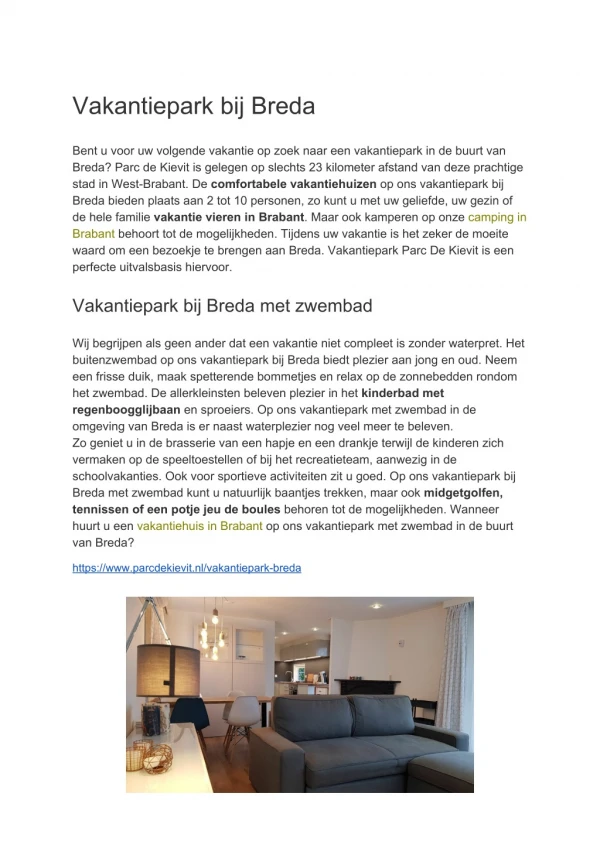 vakantiepark bij breda