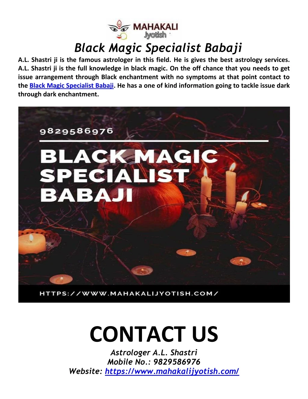 black magic specialist babaji a l shastri