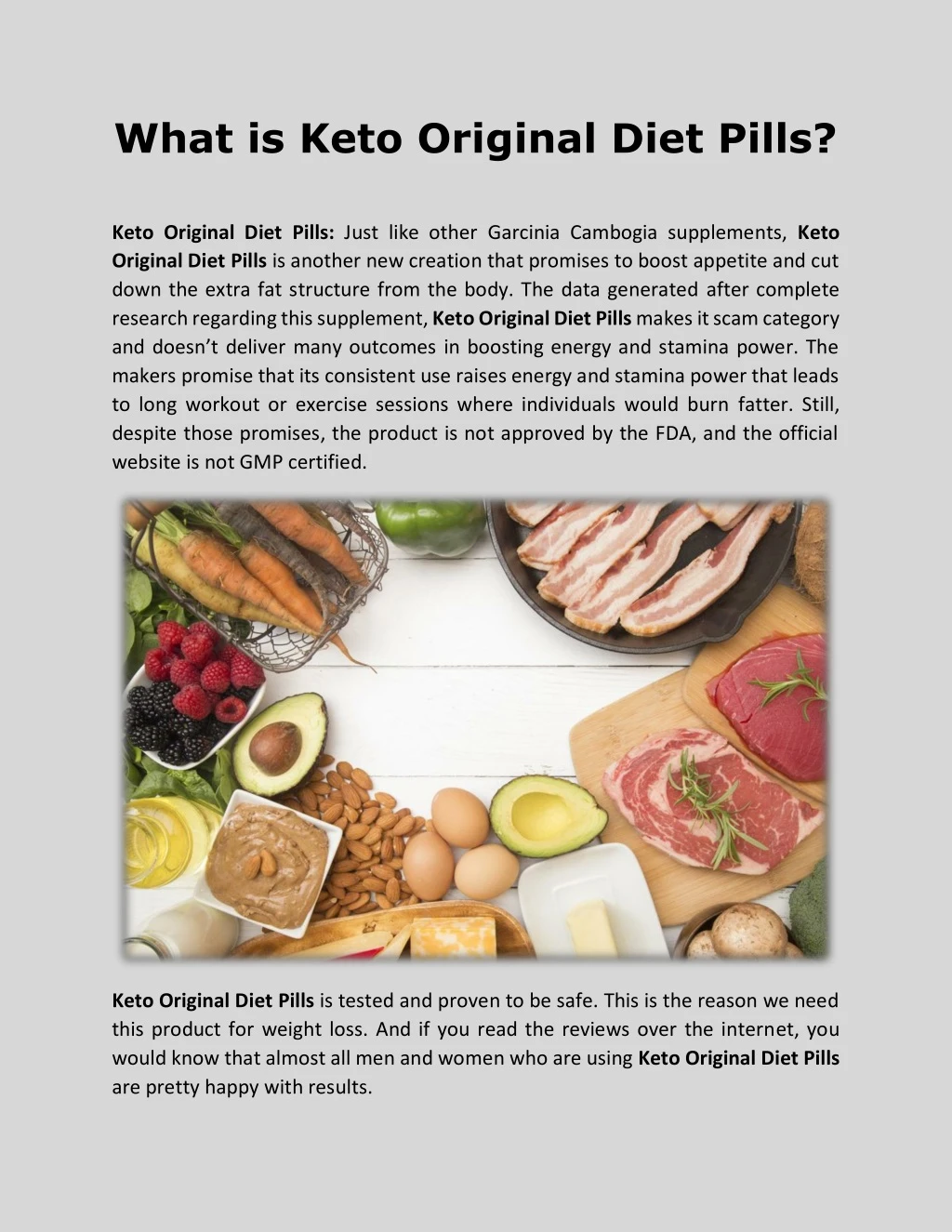 what is keto original diet pills