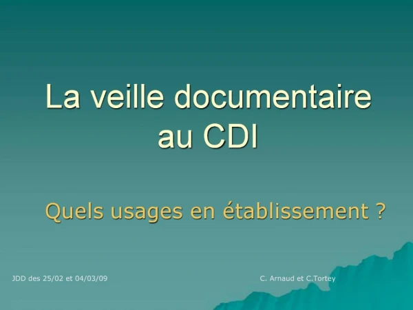 La veille documentaire au CDI