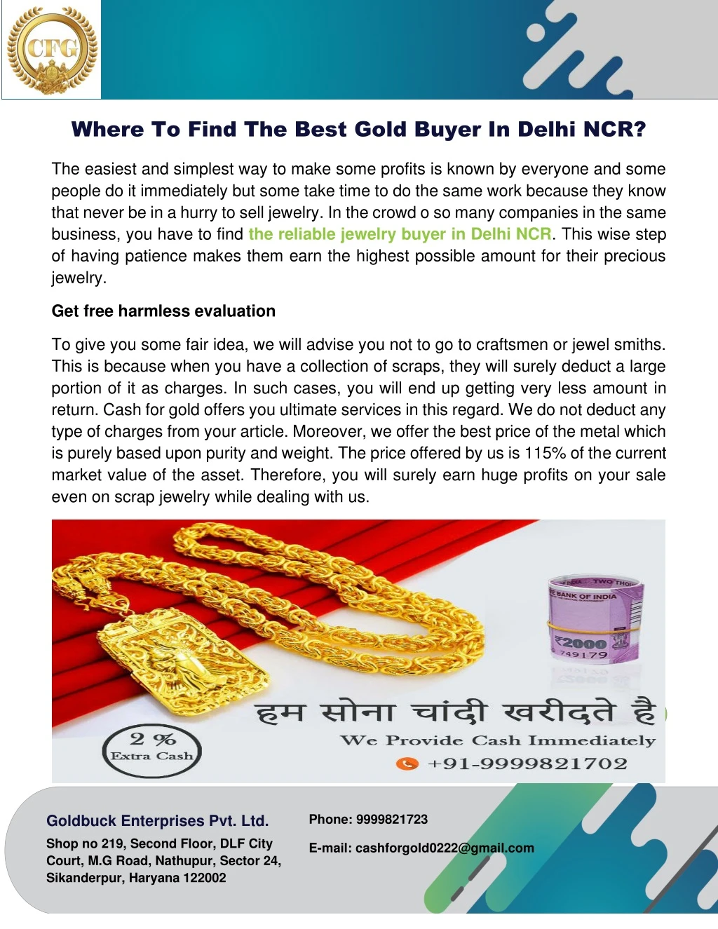where to find the best gold buyer in delhi ncr