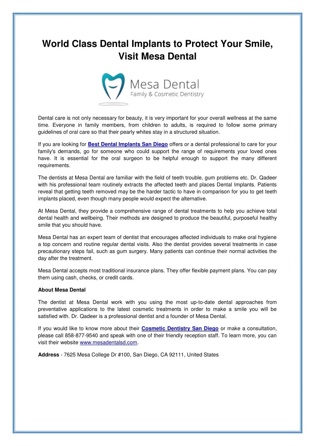 world class dental implants to protect your smile