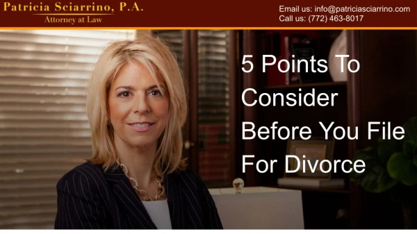 5 Points To Consider Before You File For Divorce