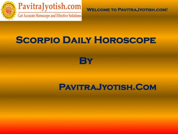 Scorpio Daily Horoscope