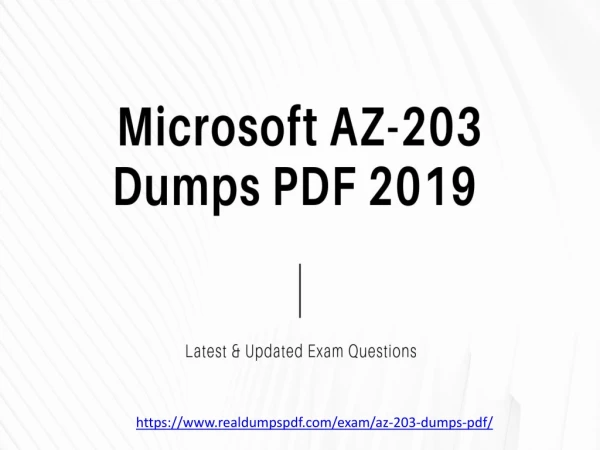 Microsoft AZ-203 Dumps Pdf | Developing Solutions for Microsoft Azure