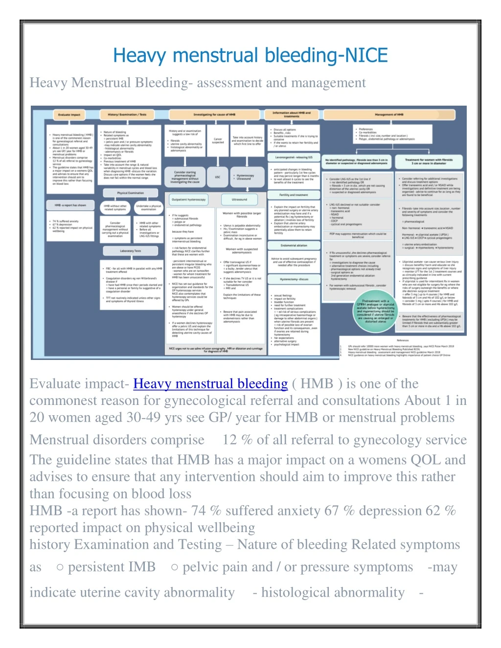 PPT Nice Guidelines Heavy Menstrual Bleeding Assessment And PPT Nice Guidelines Heavy Menstrual Bleeding Assessment And