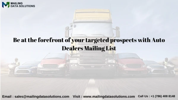 Auto Dealers Mailing List