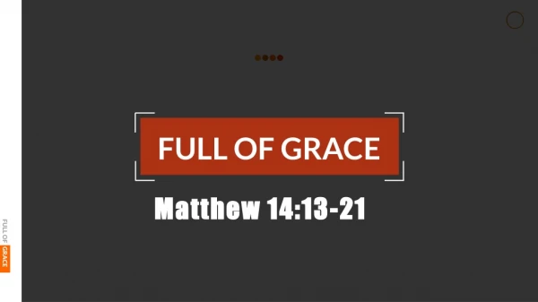 Sunday Sermon October 13, 2019 - Matthew 14:13-21 - Feed of the 5000